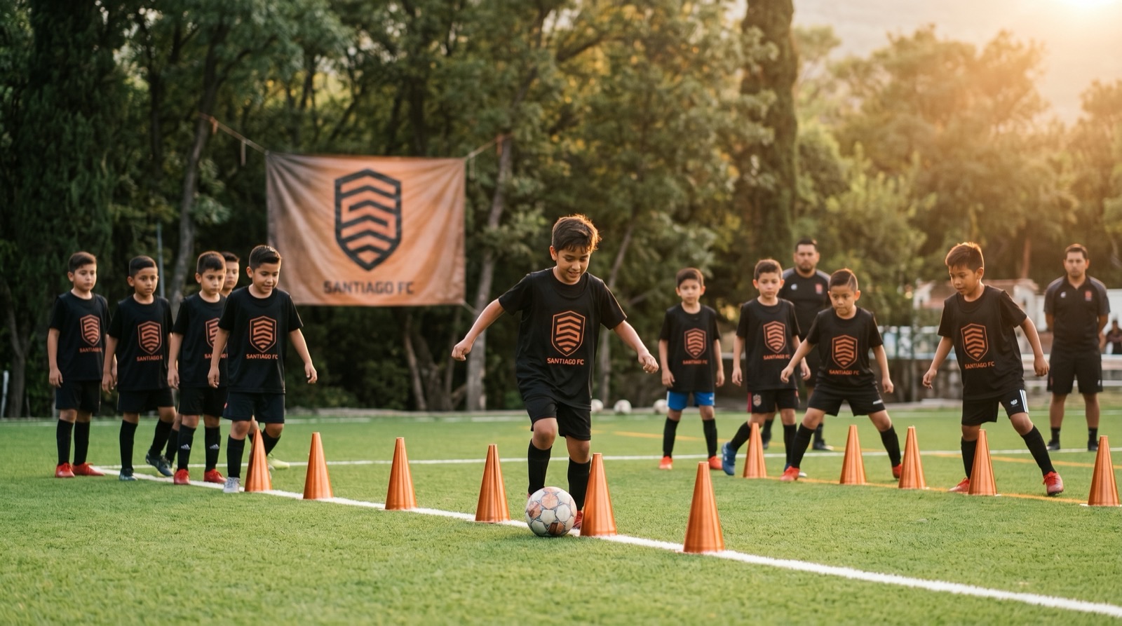 Entrenamiento academia Santiago FC